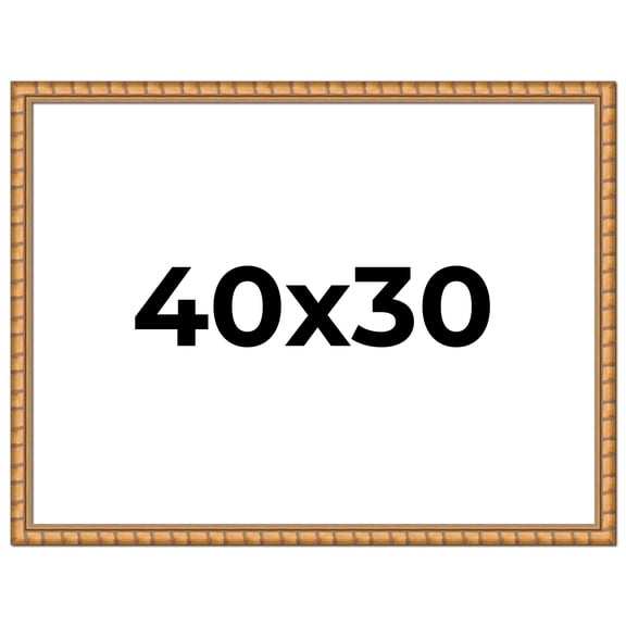 40x30 Frame Gold Real Wood Picture Frame Width 1.5 inches | Interior Frame Depth 0.5 inches |