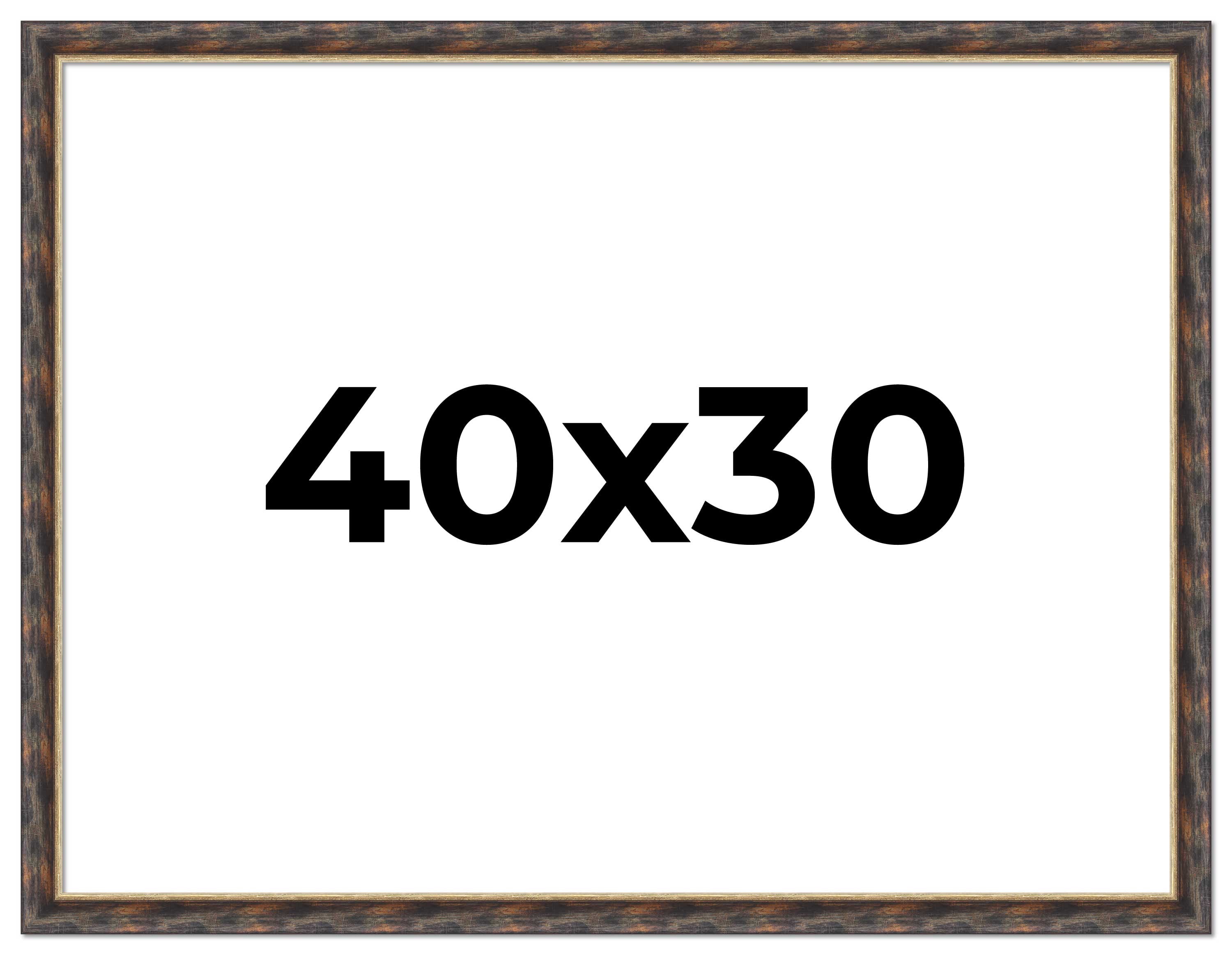 40x30 Frame Gold Real Wood Picture Frame Width 1.5 inches | Interior ...
