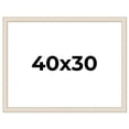 thumbnail image 1 of 40x30 Frame White Real Wood Picture Frame Width 1.75 inches | Interior Frame Depth 0.5 inches |, 1 of 8