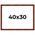 thumbnail image 1 of 40x30 Walnut Brown Veneer Real Wood Picture Frame Width 1.75 inches | Interior Frame Depth 0.5, 1 of 8