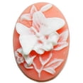 thumbnail image 1 of 40x30mm Oval Fashion Cameo - Butterfly and Lillies, 1 of 1