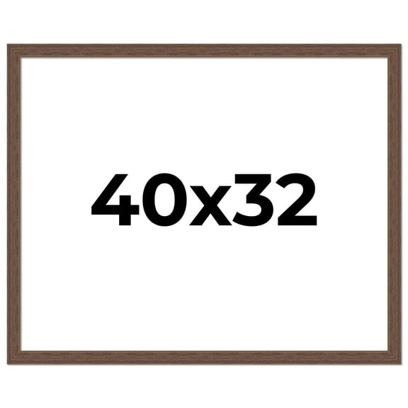 40x32 Frame Brown Distressed Barnwood Picture Frame | Rustic Farmhouse Photo Frame Includes UV