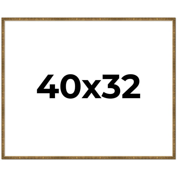 40x32 Gold Picture Frame - Complete Modern Frame Includes UV Acrylic Shatter Guard Front, Acid Free