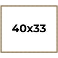 thumbnail image 1 of 40x33 Frame Gold Solid Wood Picture Frame - Complete Modern Photo Frame Includes UV Acrylic, 1 of 8
