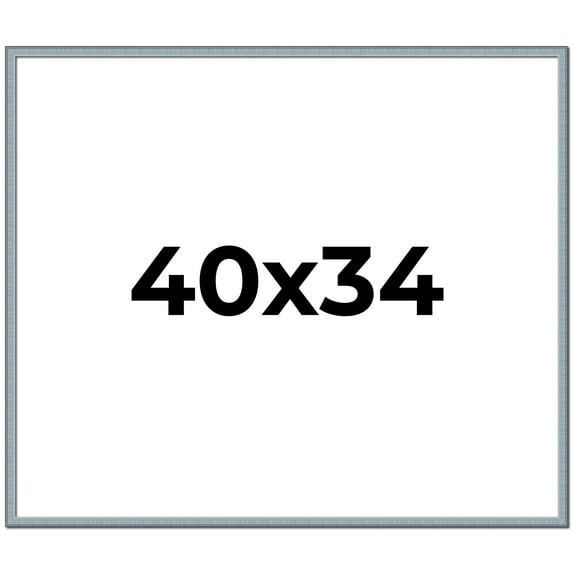 40x34 Frame Rustic Sky Blue Solid Wood Picture Frame | 0.75 Inch Moulding Width |Includes UV