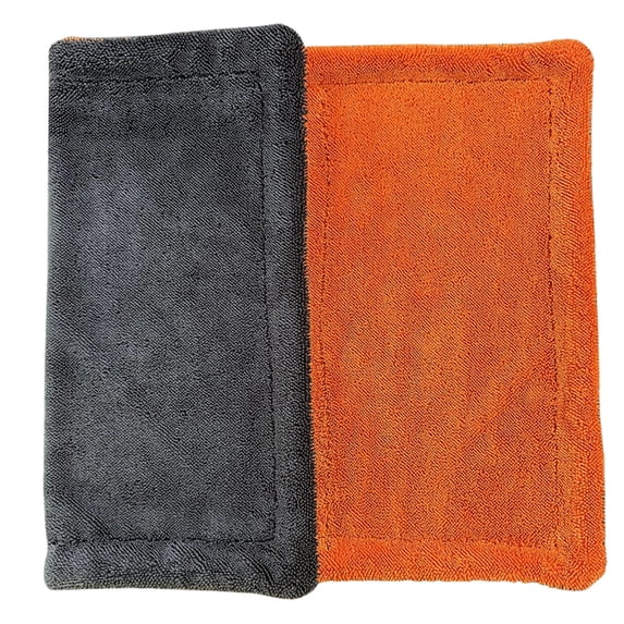 40x40cm Cleaning Towel, Original Absorbent Microfiber Cloth, Bathroom Car Home Toilet Cleaning Rags, Lint Free Quick Dry Reusable (Orange)