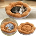 thumbnail image 1 of 40x40x15 Inches Medium Flower Donut Dog Bed, Soft Round Plush Calming Bed for Cats Dogs, Warming Cat Bed Mat - Non-Slip Machine Washable Pet Couch, 1 of 6