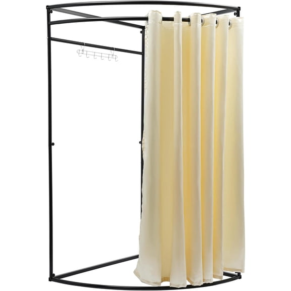 40x40x79 inch Modern Beige Foldable Changing Room, Privacy Protection, Freestanding, 1 Panel