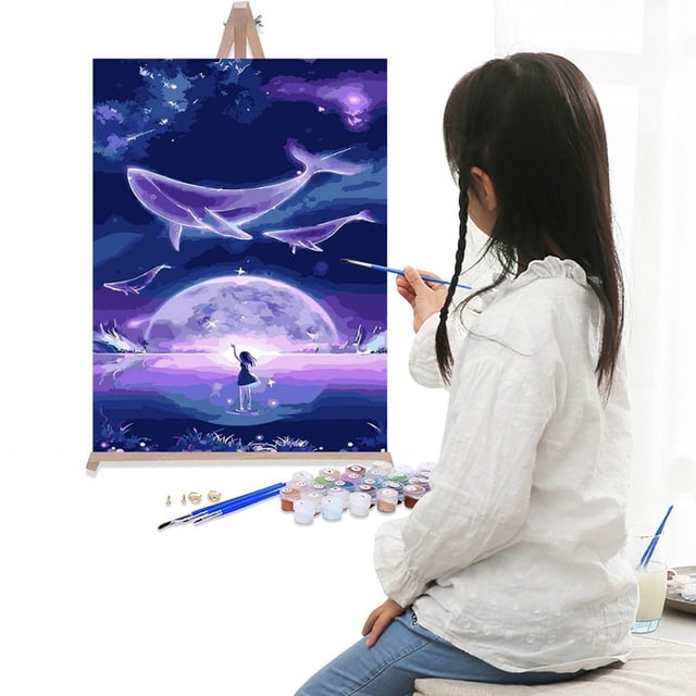 40x50cm HandPainted Oil Painting And Coloring Canvas Brush Set Gifts