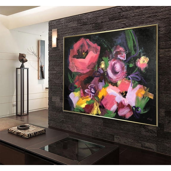 40x54" Extra Large Wall Art Flower Paintings On Canvas Acrylic Painting