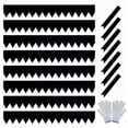 thumbnail image 1 of 40x6 Inch Flexible Galvanized Steel Garden Edging 8-Pack, Metal Landscape Border with Hammer-In Shark Spikes, Corrugated Weatherproof Lawn Edging Divider for Yard Pathway Flower Bed Farm, 1 of 6