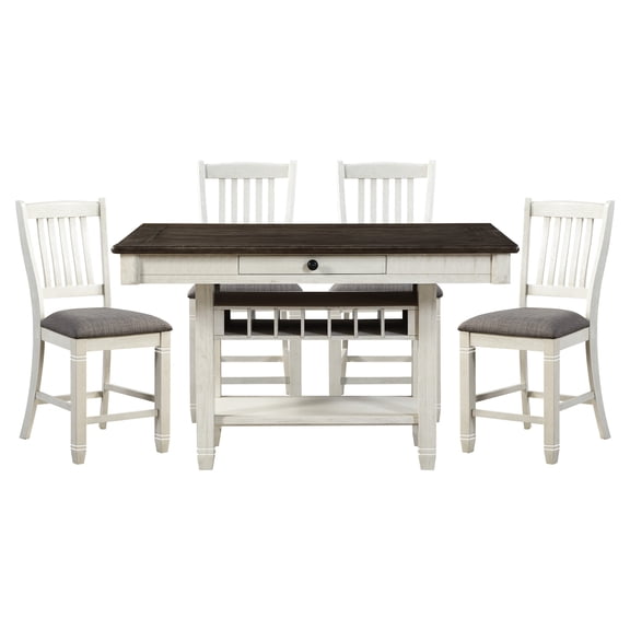 40x60 Inch Table - Counter Height Configuration - Lunch Gatherings - Wood Frame
