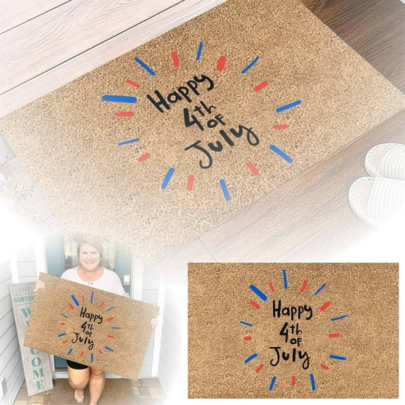 40x60cm Independence Day USA Pattern Floor Mats Independence Day Velvet Floor Mats Indoor And Outdoor Festival Atmosphere Decoration 8