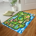 thumbnail image 1 of 40x60cm Kids City Traffic Play Mat – Educational Road & Train Track Rug for Toddler Play, Early Learning & Nursery Decor, 1 of 3