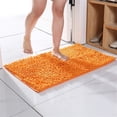 thumbnail image 1 of 40x60cm Non Slip Absorbent Bath Mat Shower Rugs Rectangle Chenille Carpet Orange, 1 of 2