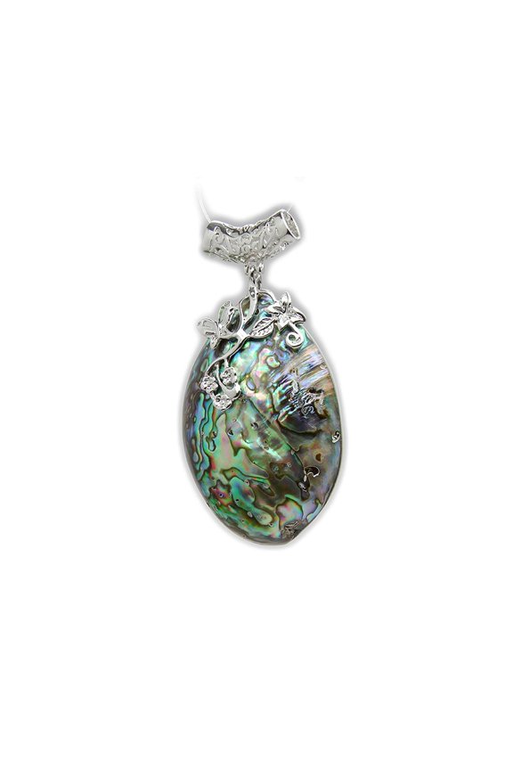 40x60mm Abalone Shell Puffed Oval Pendant ForJewelry Making