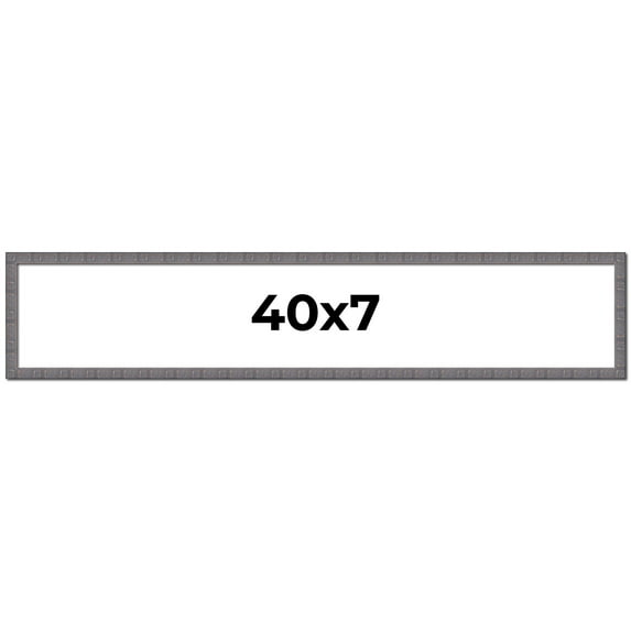 40x7 Frame Slate Blue Distressed Rustic Solid Wood Picture Frame | 0.75 Inch Moulding Width |
