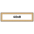 thumbnail image 1 of 40x8 Frame Gold Plein Aire Solid Wood Picture Frame Width 2 Inches | Interior Frame Depth 0.5, 1 of 8