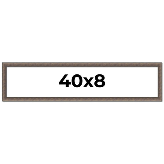 40x8 Frame Silver Real Wood Picture Frame Width 1.25 Inches | Interior Frame Depth 0.5 Inches |