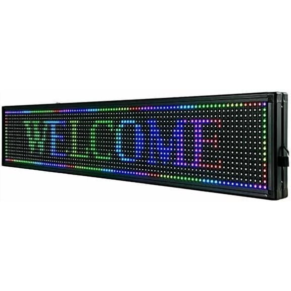 40x8 inch LED Sign 7 Color Programmable LED Scrolling Message Board, USB WIFI Phone U-disk Control Sign Lights for Advertising Display Board Business Store Signs$$Other