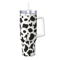 thumbnail image 1 of 40zo Ice Bar Cup With Handle Double Insulation Large Capacity Rust Prevention For Daily Travel And Other Scenes Simple Cow Print Pattern, Vector Art Style_3, 1 of 8