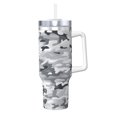 thumbnail image 1 of 40zo Ice Bar Cup With Handle Double Insulation Large Capacity Rust Prevention For Daily Travel And Other Scenes Vector Camouflage Pattern Gray_3, 1 of 8