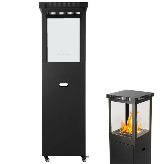 41,000 BTU Propane Patio Heater with Wheels & Cover, Outdoor Heater for Backyard Garden
