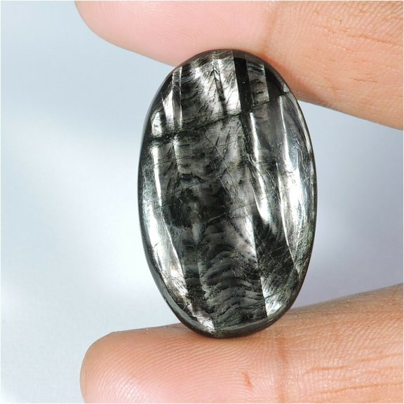 41.00Cts Delightful Natural Hypersthene Oval Cabochon Very Nice Gemstone