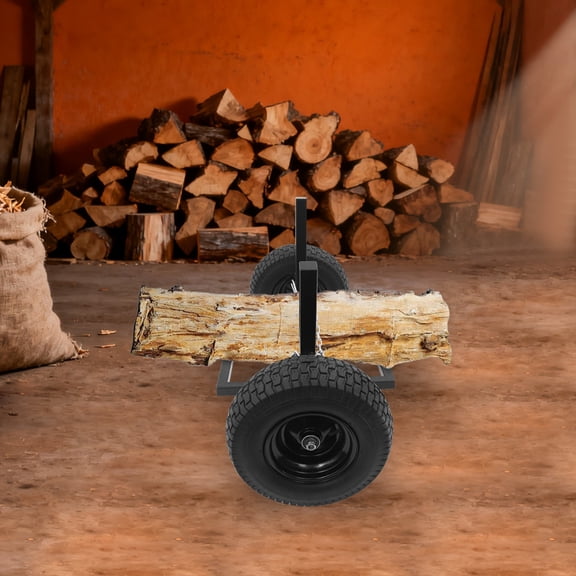 41.1*24.37in 1500 LBS Modern Capacity Log Skidder Heavy Duty Log Holder Log Dolly with Chain Black