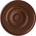 thumbnail image 1 of 41 1/8"OD x 2 1/2"P Large Floral Ceiling Medallion, Hand-Painted Copper Penny, 1 of 6