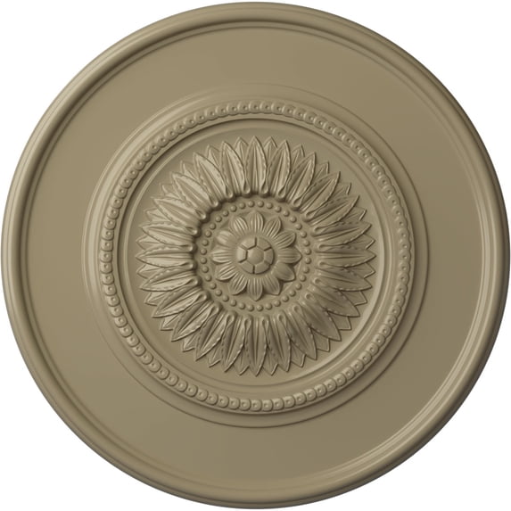 41 1/8"OD x 2 1/2"P Large Floral Ceiling Medallion, Hand-Painted Gobi Desert