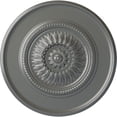 thumbnail image 1 of 41 1/8"OD x 2 1/2"P Large Floral Ceiling Medallion, Hand-Painted Silver, 1 of 6