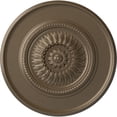 thumbnail image 1 of 41 1/8"OD x 2 1/2"P Large Floral Ceiling Medallion, Hand-Painted Warm Silver, 1 of 6