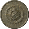 thumbnail image 1 of 41 1/8"OD x 2 1/2"P Large Floral Ceiling Medallion, Hand-Painted Witch Hazel Crackle, 1 of 6