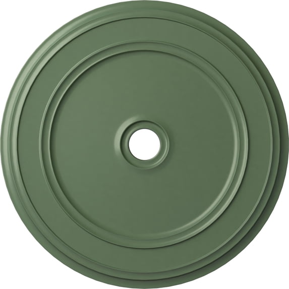 41 1/8"OD x 4"ID x 2 1/8"P Classic Ceiling Medallion (Fits Canopies up to 5 1/2"), Hand-Painted Athenian Green