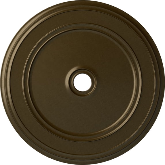 41 1/8"OD x 4"ID x 2 1/8"P Classic Ceiling Medallion (Fits Canopies up to 5 1/2"), Hand-Painted Brass