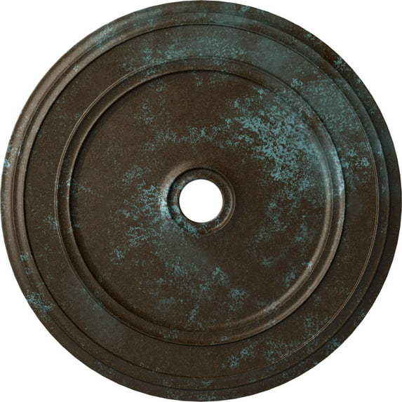 41 1/8"OD x 4"ID x 2 1/8"P Classic Ceiling Medallion (Fits Canopies up to 5 1/2"), Hand-Painted Bronze Blue Patina