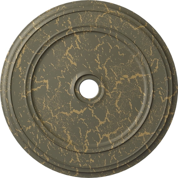 41 1/8"OD x 4"ID x 2 1/8"P Classic Ceiling Medallion (Fits Canopies up to 5 1/2"), Hand-Painted Witch Hazel Crackle