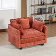 thumbnail image 1 of 41.1" Oversized Single Cloud Sofa Couch, Orange Modern Large Sectional Couches for Living Room, Chenille Fabric Modular Sectional Sofa, Deep Seat Modern Sofas Set, Sofas para Sala, 1 of 8