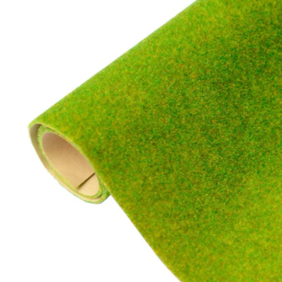 Realistic Model Turf Paper 41x100cm Nylon Lawn Simulation Grass Decoration for Toy Houses, Balconies, Children's Rooms - Deep Green, Grass Green, Yellow Green, Yellow Blue, Medium Green