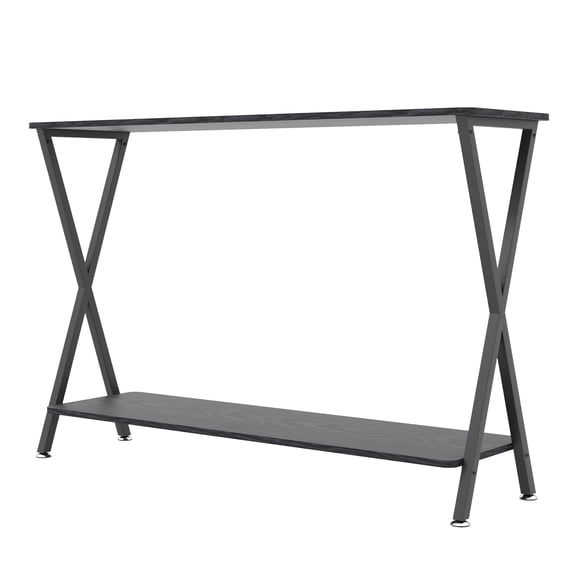 41.3" Narrow Console Table – 2-Tier Farmhouse Sofa Table with Open Shelves – Space-Saving Hallway Entry Table for Behind Couch or Living Room