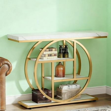 41.3" Narrow Wood Console Table Versatile Sofa Table for Entryway, Elegant Wooden Accent Table