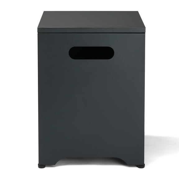 41*41*53.5cm Square Black Gas Storage Garden Iron Side Table