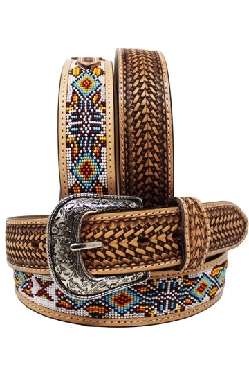 Genuine Leather Hollow Flower Belt for Jeans Pants - Wide Belt 1.5in Floral Leather Belt Patterns main image 4