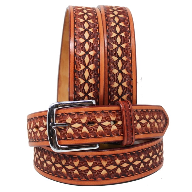 Western leather belt, 41” 41-42 Western 1-1/2 main image 4