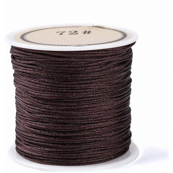 41.5-43.7 Yards Nylon Chinese Knot Cord 0.8mm Coffee Jewelry String Nylon String Beading Thread for Bracelet Jewelry Making Macrame Craft and DIY Projects Multi-color DIY