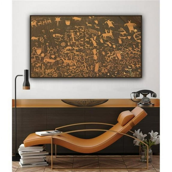 41.5 x 61.5 in. Fremont Petroglyphs Framed Canvas Art