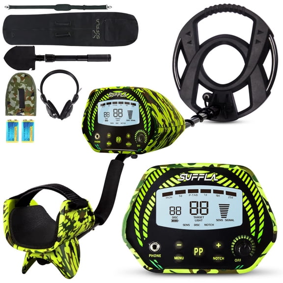 41-52 in. Metal Detector with Adjustable LCD Display, Waterproof Search Coil, 5 Operation Modes