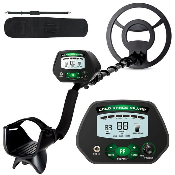 41-52 in. Metal Detector with Adjustable Pipe Length, Waterproof Search Coil, 4 Operation Modes