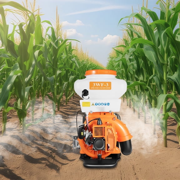 41.5CC Gas Backpack Sprayer, 3.7 Gallon 2-Stroke Power Sprayer with 39.4ft Mist Range, Gas Powered Fogger Sprayer for Pest Control, Weed Spraying, Orchard & Garden Shock-Absorbing Backrest